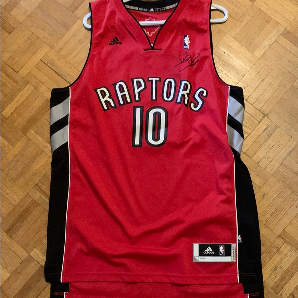 Adidas Red Raptors Jersey with Black and White Details